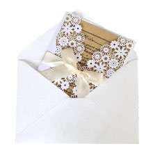 Latest Invitation Card Laser Cut Iridescent Paper White Beautiful Invitation 
